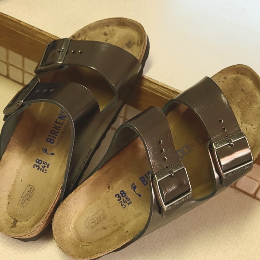 Birkenstock Natural Leather Sandals 38N